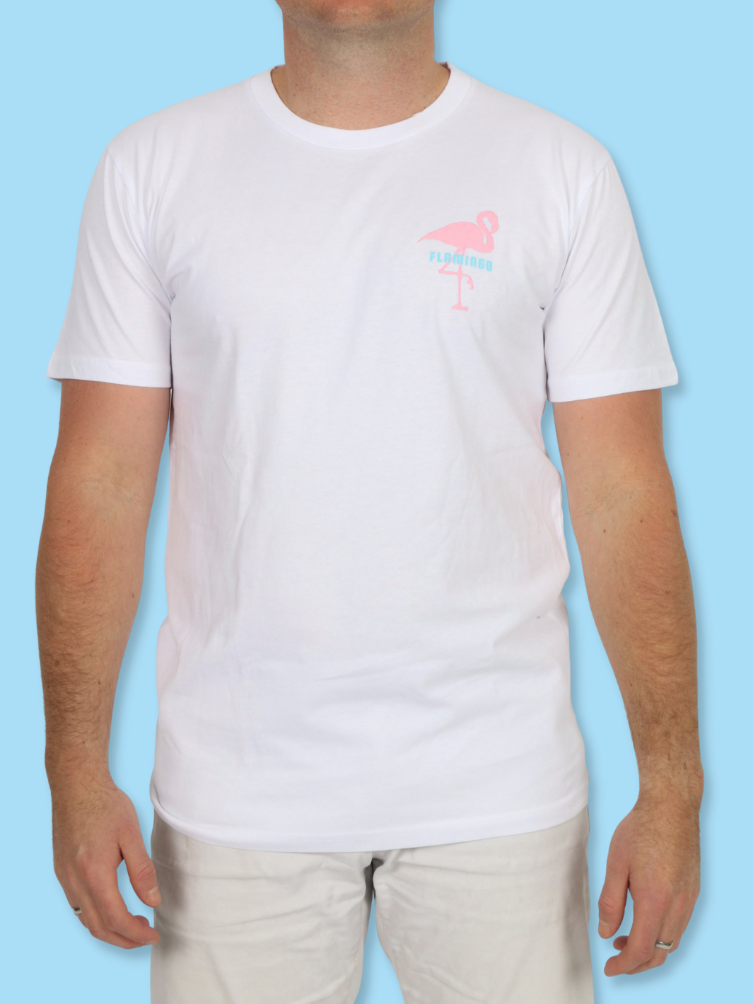 FLAMINGO CLASSIC UNISEX TEE WHITE