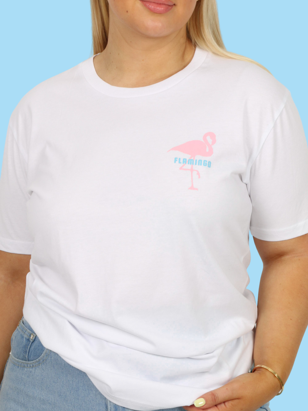 FLAMINGO CLASSIC UNISEX TEE WHITE